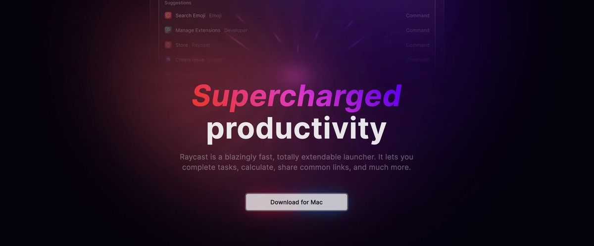 Build Productivity Tools with Raycast